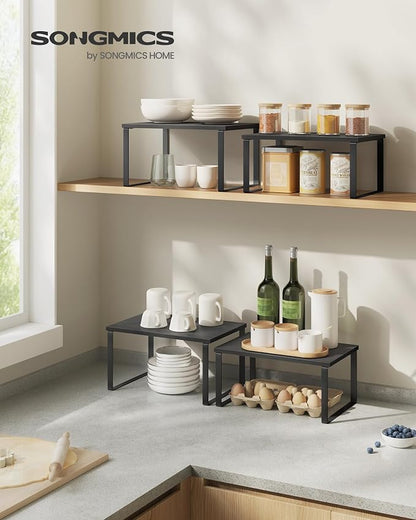SONGMICS Cabinet Organizer Shelf, Kitchen Storage, Spice Rack, Expandable - Image 3