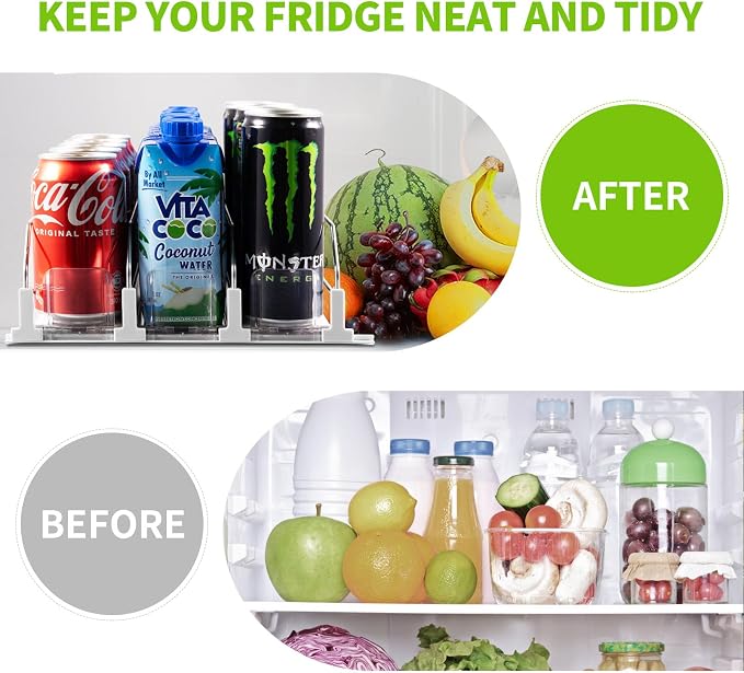 Drink Organizer for Fridge, Soda Can Dispenser for Refrigerator, Automatic - Image 3