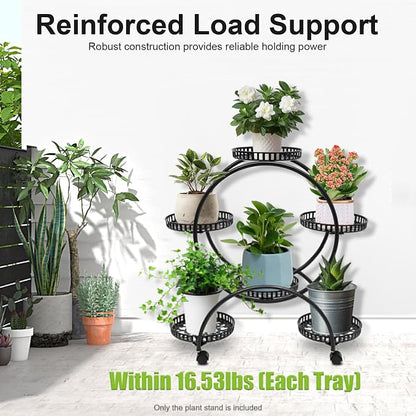4 Tier Iron Plant Stand, Indoor Metal Rack - Image 6