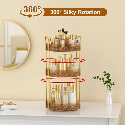 Rotating Makeup Organizer for Vanity 3 Tier, Perfume Organizer - Image 4