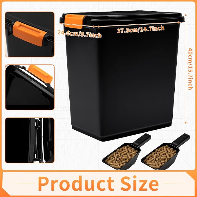 Maxdot 2 Sets 22lb Dry Pellet Storage Bin Pack - Image 2