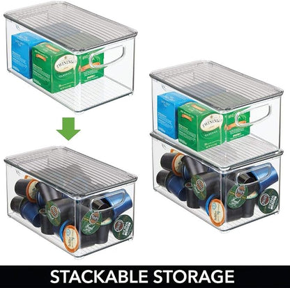 mDesign Plastic Deep Storage Bin Box Container - Image 5