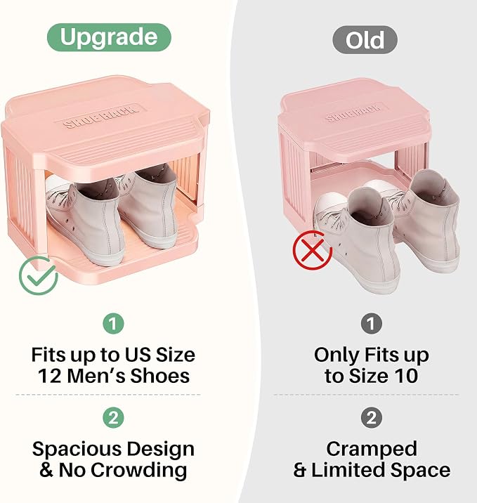 Kitstorack 10-Tier Vertical Plastic Shoe Rack, Freestanding Stackable Shoe - Image 6