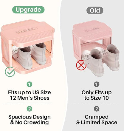 Kitstorack 10-Tier Vertical Plastic Shoe Rack, Freestanding Stackable Shoe - Image 6