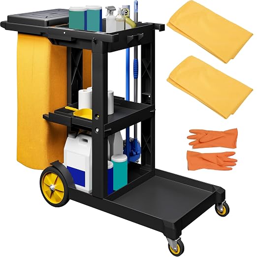 YITAHOME 3-Shelf Cleaning Carts on Wheels, by YITAHOME