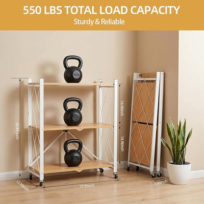 3-Tier Folding Storage Shelves - Image 2