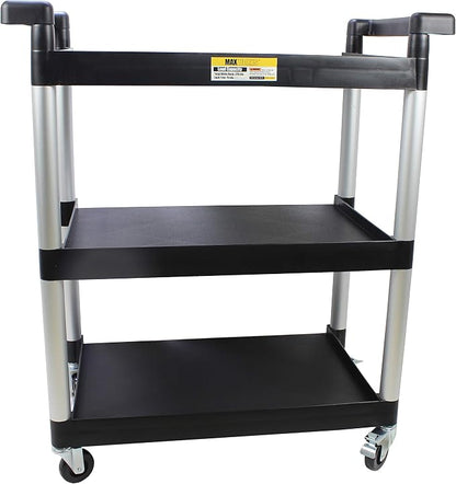 MaxWorks 80774 3-Shelf Utility Plastic Cart - Image 7