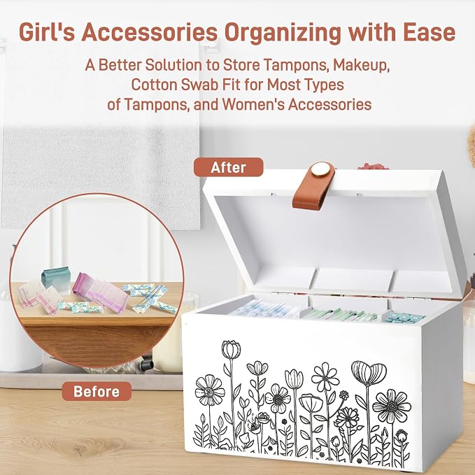 100% Solid Wood Tampon Holder Box - Image 6