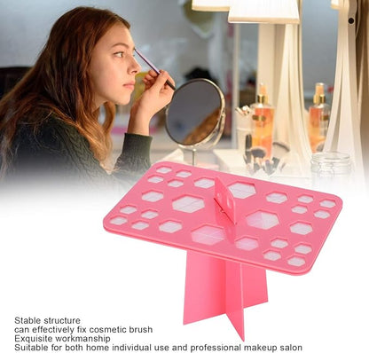 ZJchao Makeup Brush Drying Rack, 26 Hole Makeup Brush Holder Cosmetic Brush - Image 3
