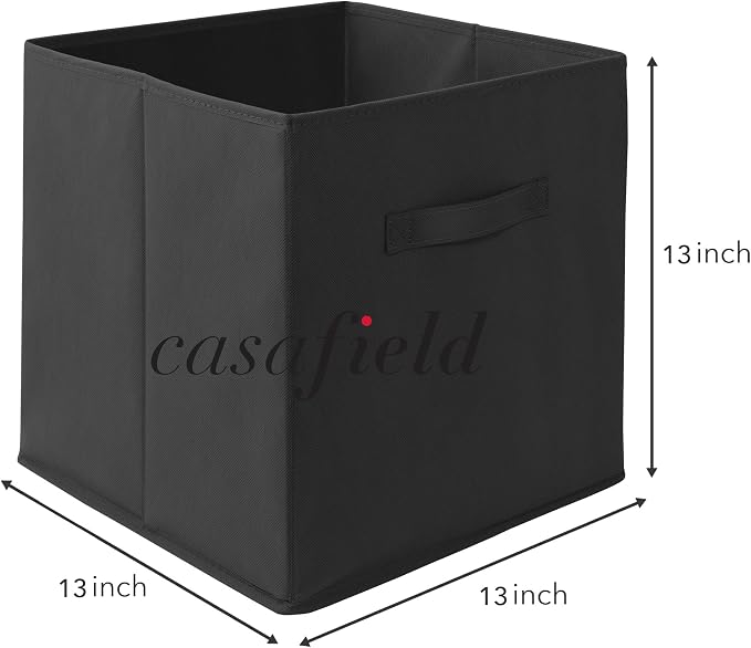 Casafield Set of 6 Collapsible Fabric Cube Storage Bins, Cubby Organizers & More - Image 7