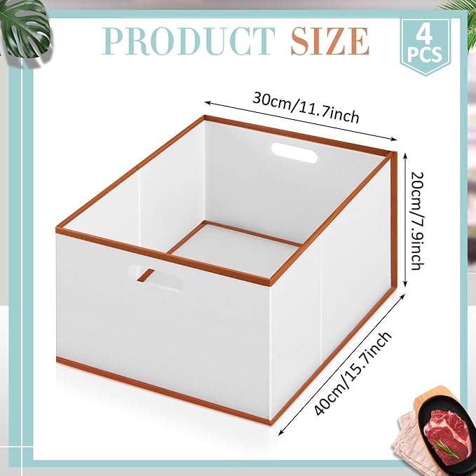 Chunful 4 Pcs Freezer Organizer Bins, Collapsible Deep Chest Freezer Organizer - Image 2