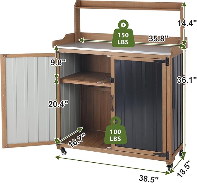 Ketive Outdoor Potting Bench - Image 8