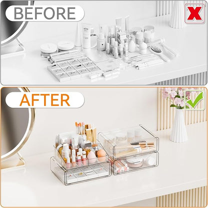 Yieach 4 Tier Clear Acrylic Makeup Organizers - Image 7