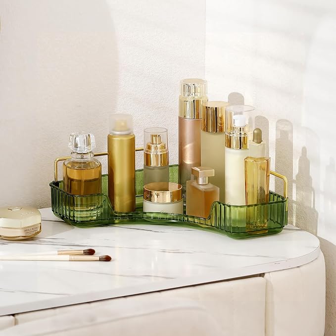 Corner Bathroom Countertop Organizer, Vanity Organizer Trays by INVSSENEORGANIZERS