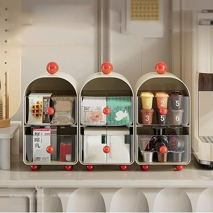 Multi-Compartment Tray for Coffee Pods & Tea Bags Space-Saving Kitchen/Desktop - Image 2