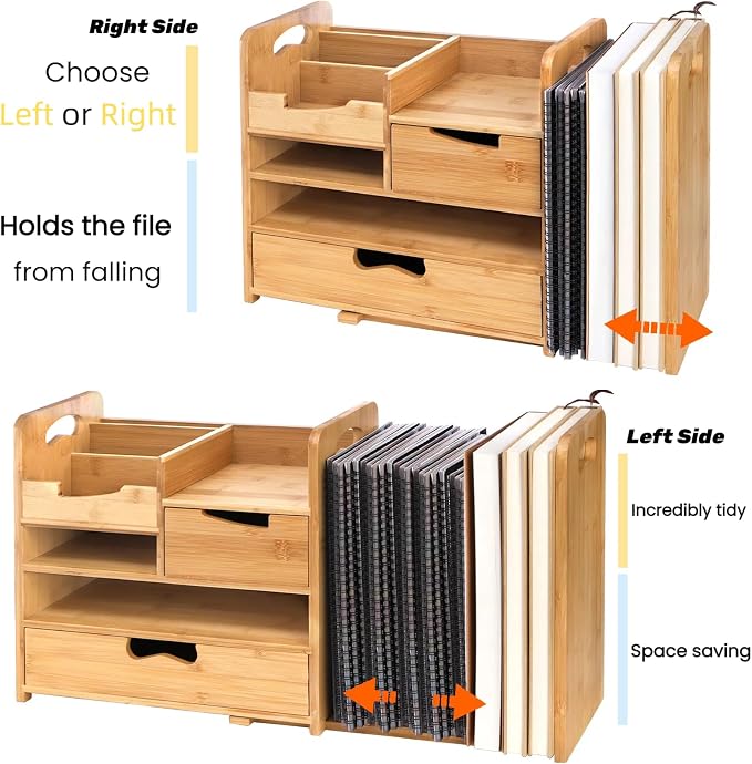 ZOOFOX Bamboo Desk Organizer - Image 4