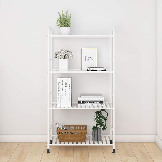 JSB 4-Tier Adjustable Shelving Unit, Heavy Duty Storage Rack Organizer Metal - Image 4