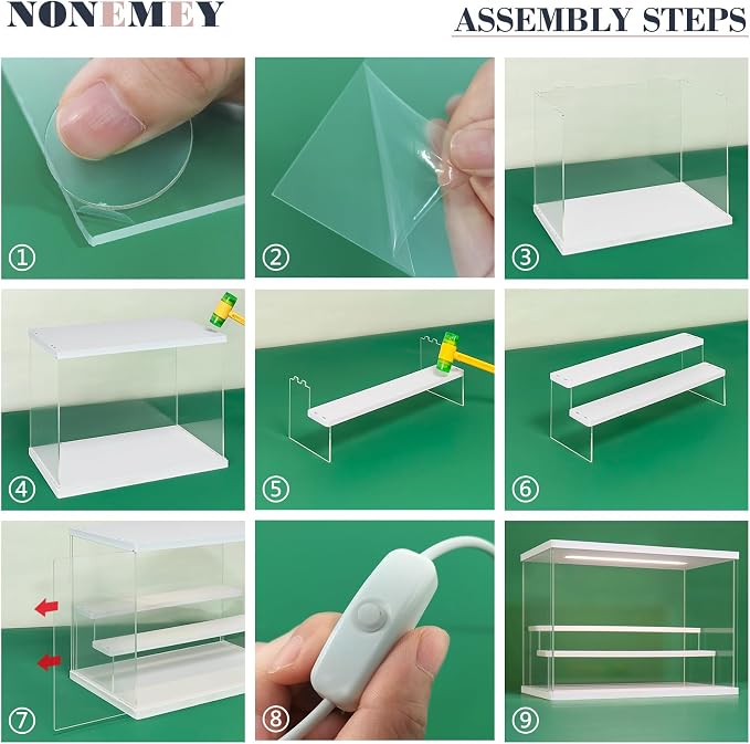 NONEMEY Clear Acrylic Display Case Stand - Image 5