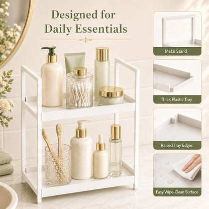 Bathroom Organizer Countertop, 2 Tier Counter Storage Shelf - Image 5