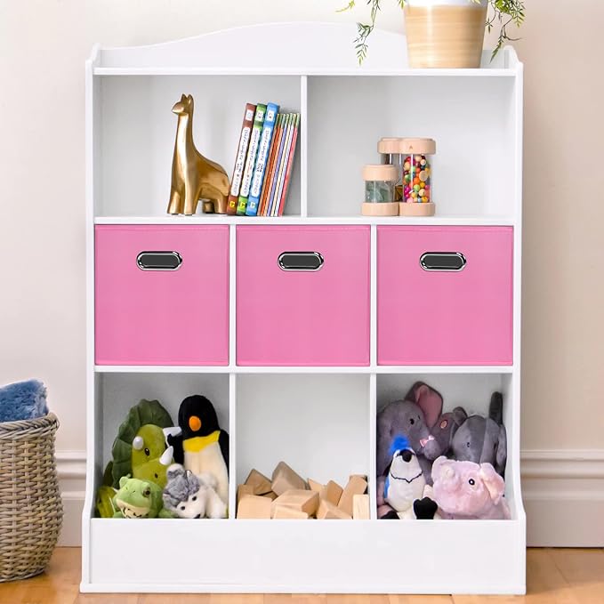 Black Fabric Cubby Storage Bins, Cube Organizer Bin Foldable Storage Boxes - Image 5