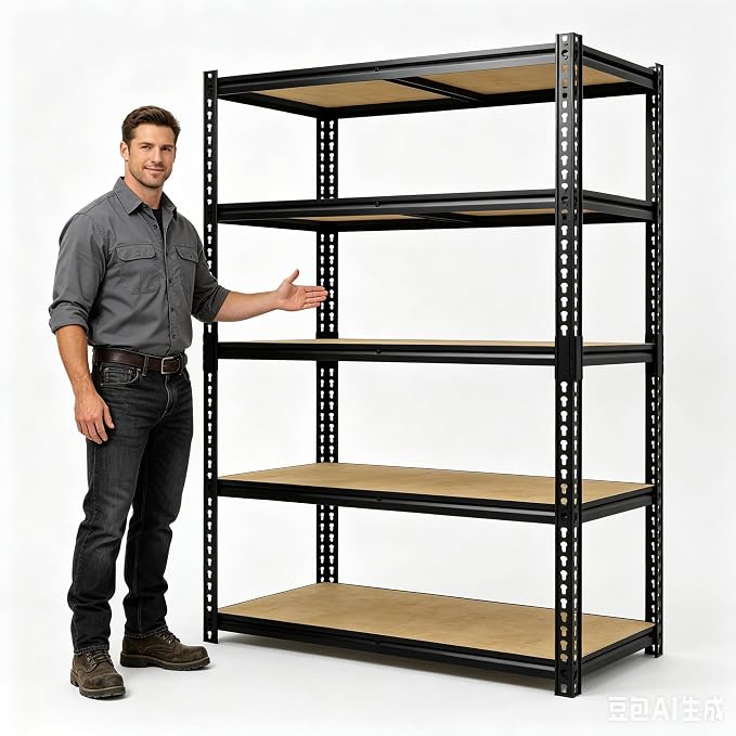 2500 Lbs Heavy Duty Garage Storage Shelves, 5-Tier Adjustable Metal Shelving by Unknown