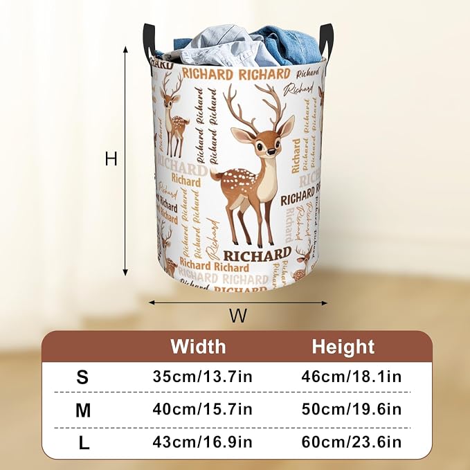 Custom Name Laundry Hamper, Personalized Laundry Baskets - Image 3