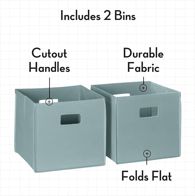 RiverRidge Kids 2pc Fabric Collapsible Storage Cube Organizers - Image 3