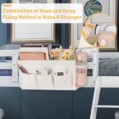 Loghot Bedside Caddy/Bedside Storage Bag Hanging Organizer - Image 2