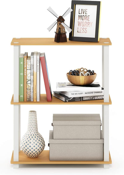 Furinno TURN-S-TUBE Storage Shelves, 3-Tier Book Shelf, Corner Shelf, Toolless by Furinno-FitsYourSpaceFitsYourBudget