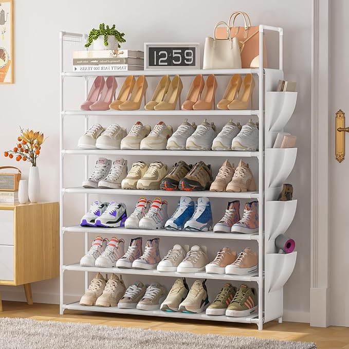 OYREL Shoe Rack 7 Tier Tall 28-35Pairs Organizer Storage | Closet Entryway - Image 5