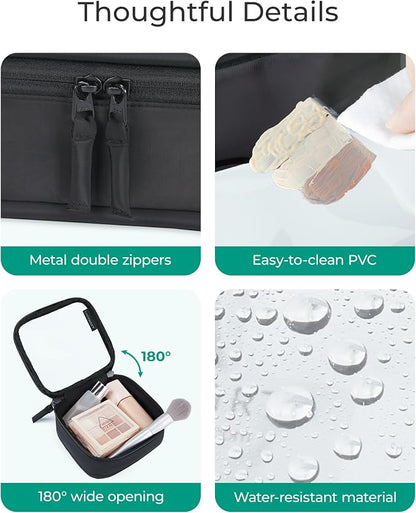 BAGSMART Mini Clear Makeup Bag for Women Portable Travel Toiletry Bag, Cute - Image 6