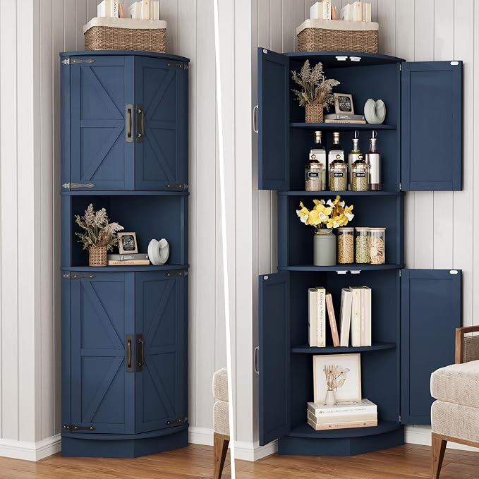 Vabches 64.8" Tall Farmhouse Corner Cabinet - Image 8