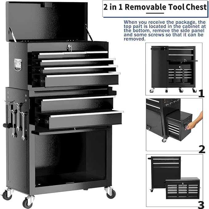 8-Drawer High Capacity Rolling Tool Box - Image 4