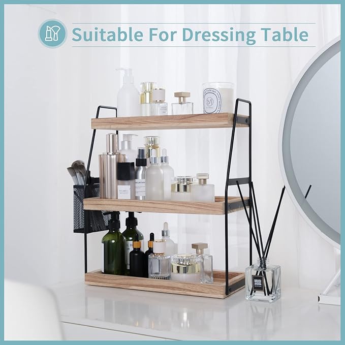 Bathroom Counter Organizer, 3-Tier Standing Storage Shelf - Image 5