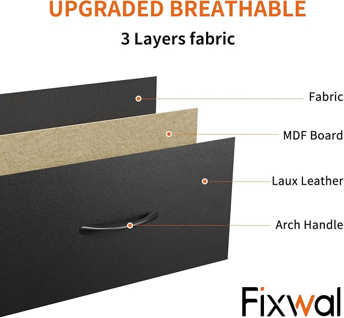 Fixwal Black Tall Skinny Dresser - Image 7