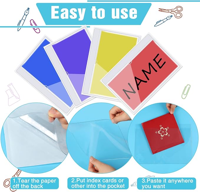 Chinco 30 Pcs Self Adhesive Pockets, Bin Labels - Image 4