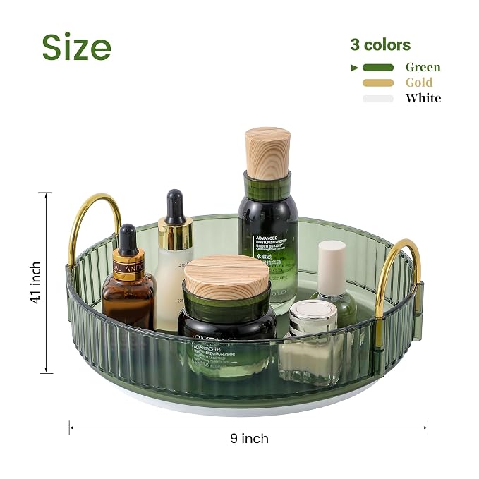 Rotating Makeup Organizer for Vanity, Skincare Make Up Organizers for Bathroom - Image 3
