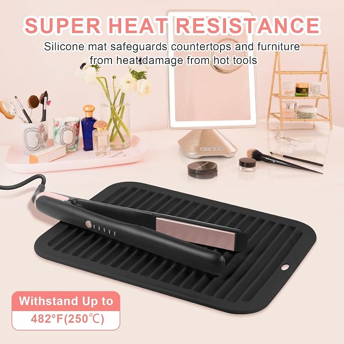 Large Silicone Heat Resistant Mat, Professional Hot Hair Tools Mat - Image 2