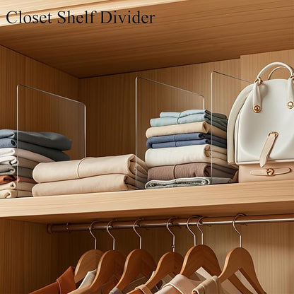 Shelf Dividers for Closet Organization: 12" Tall Acrylic Closet Dividers for - Image 4