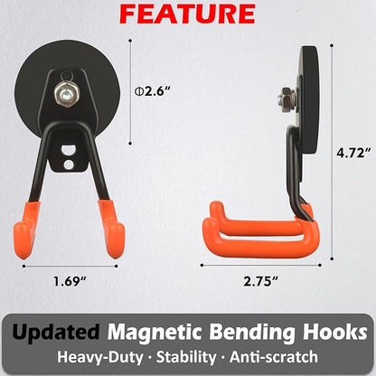 MUTUACTOR Updated Magnetic Hooks Heavy Duty, 20lbs Anti-Scratch Strong Garage - Image 5