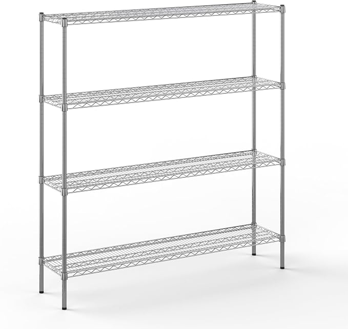 14" Deep x 60" Wide x 64" Height Wire Shelving Kit | 4-Tier | NSF Commercial by Regal+Altair