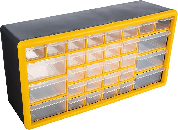 Stalwart 30-Drawer Plastic Small Parts Organizer, or Wall Storage Drawers by Stalwart