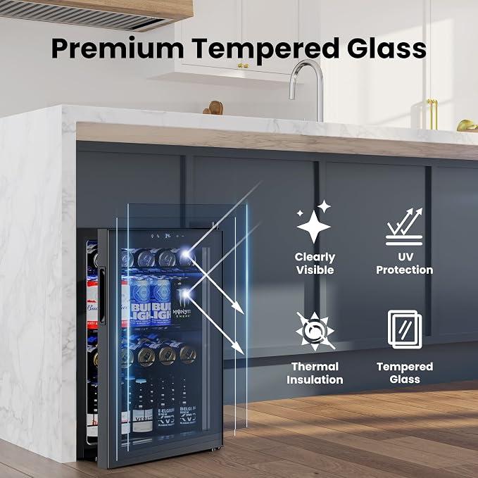 Yeego Beverage Refrigerator Cooler, 85 Cans Drink Mini Fridge - Image 4