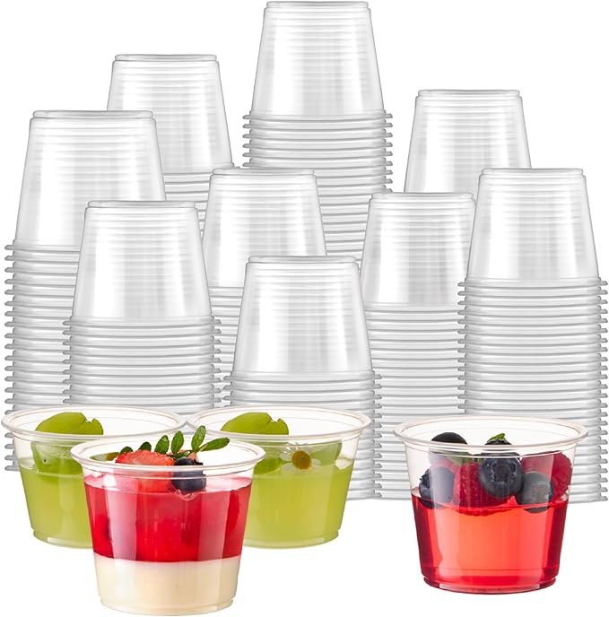 Fit Meal Prep 250 Pack 5.5 oz BPA Free Condiment Cups No Lids, Disposable Jello by FMPBRANDS