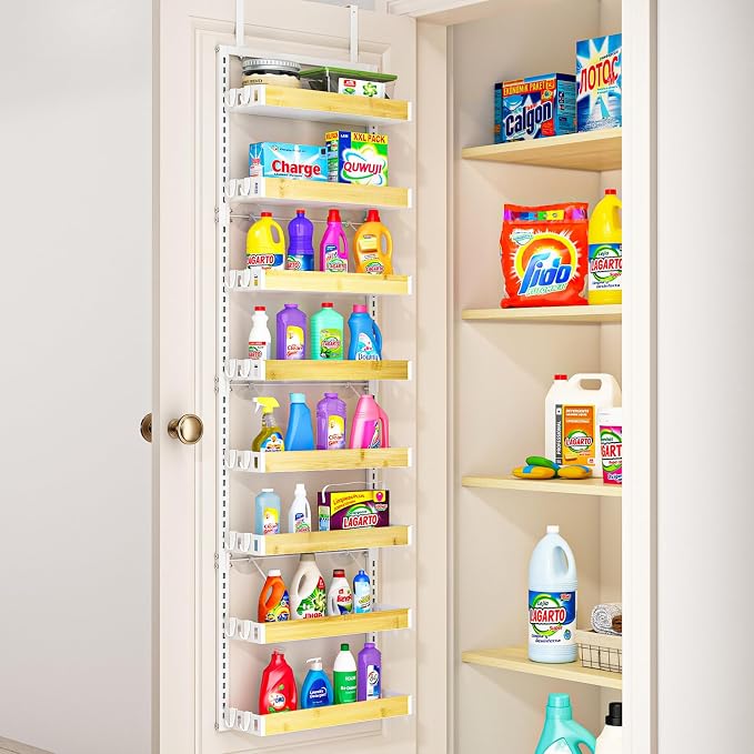 bukfen Over the Door Pantry Organizer 8-Tier Adjustable Basket Kitchen Pantry - Image 8