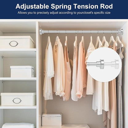 No Drilling Closet Rod, 27.5-94 Inches Hanging Closet Rod - Image 9