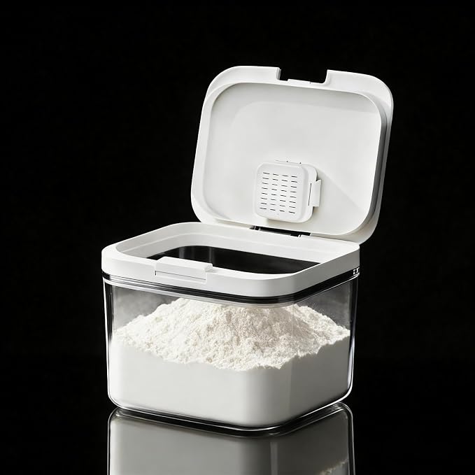 Flour Dispenser 10LBS - 5 L /5 QT /5 KG Rice Container Storage Food Cereal by LivLab