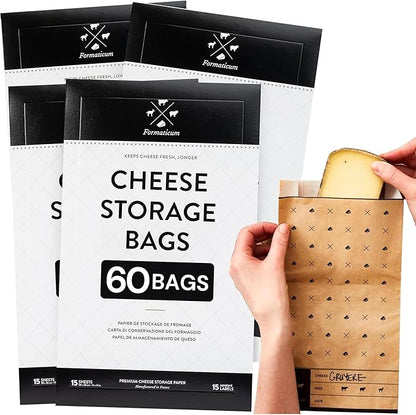 Formaticum Cheese Storage Bags, 6.25 x 11, Porous Brown Paper, From France by Formaticum