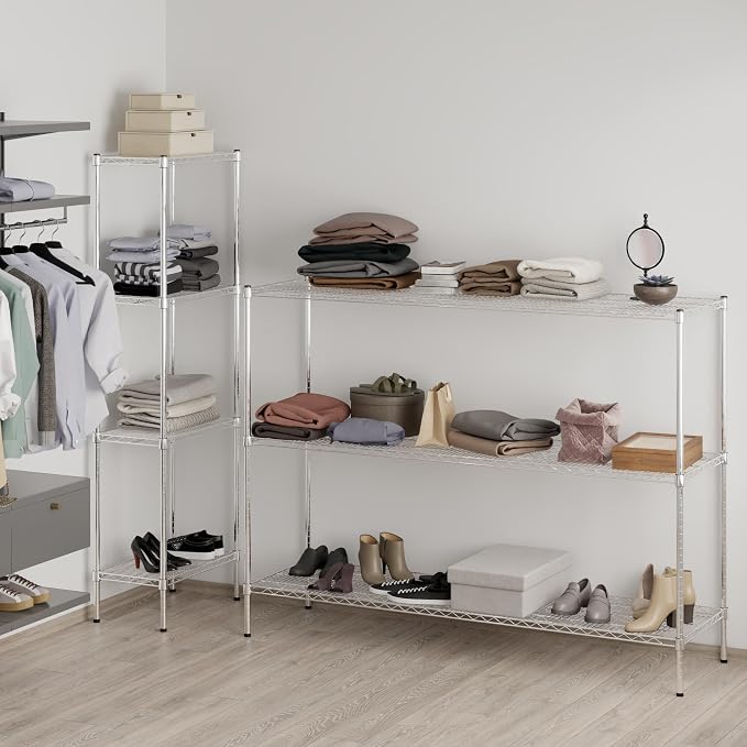21" Deep x 72" Wide x 54" Height Wire Shelving Kit | 3-Tier | NSF Commercial - Image 6