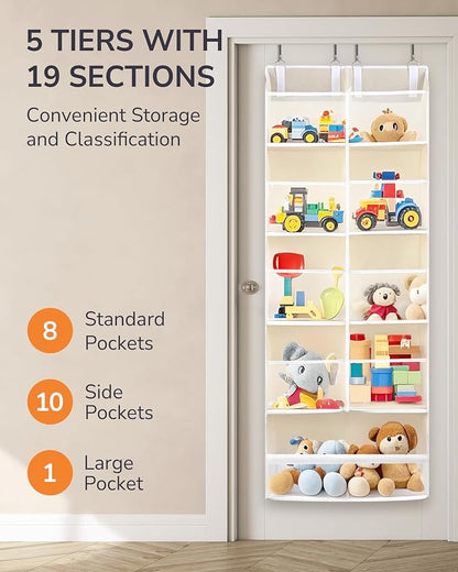 ULG Over the Door Organizer, 5-Tier Extra Large Hanging Storage - Image 3